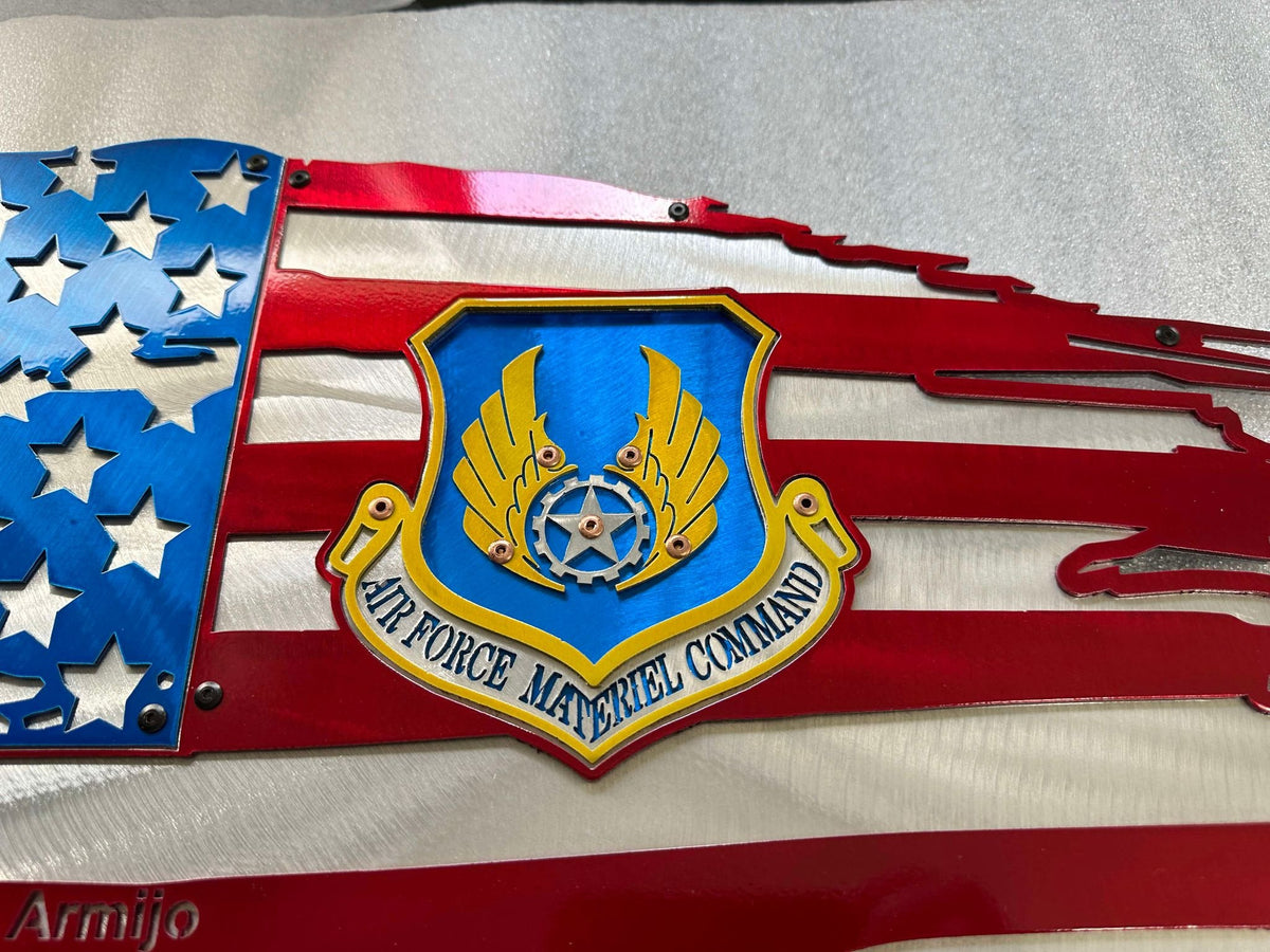 Chief Headdress with Trailing Tattered US Flag