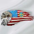 Chief Headdress with Trailing Tattered US Flag