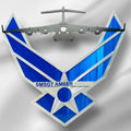 USAF Logo Metal Art with Aircraft