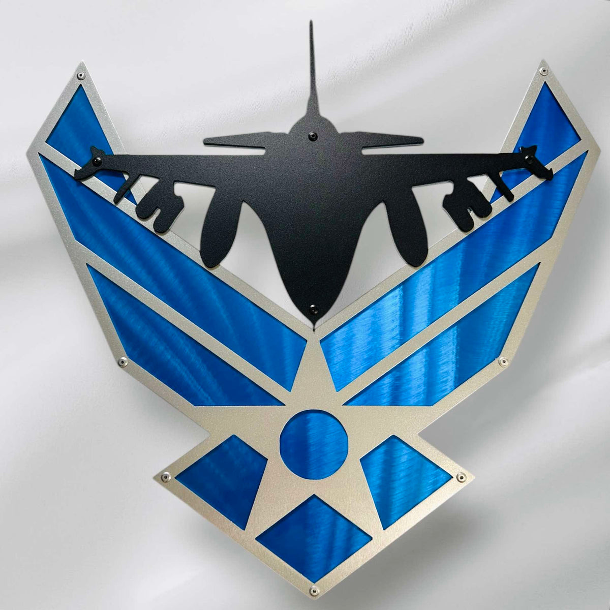 USAF Logo Metal Art with Aircraft