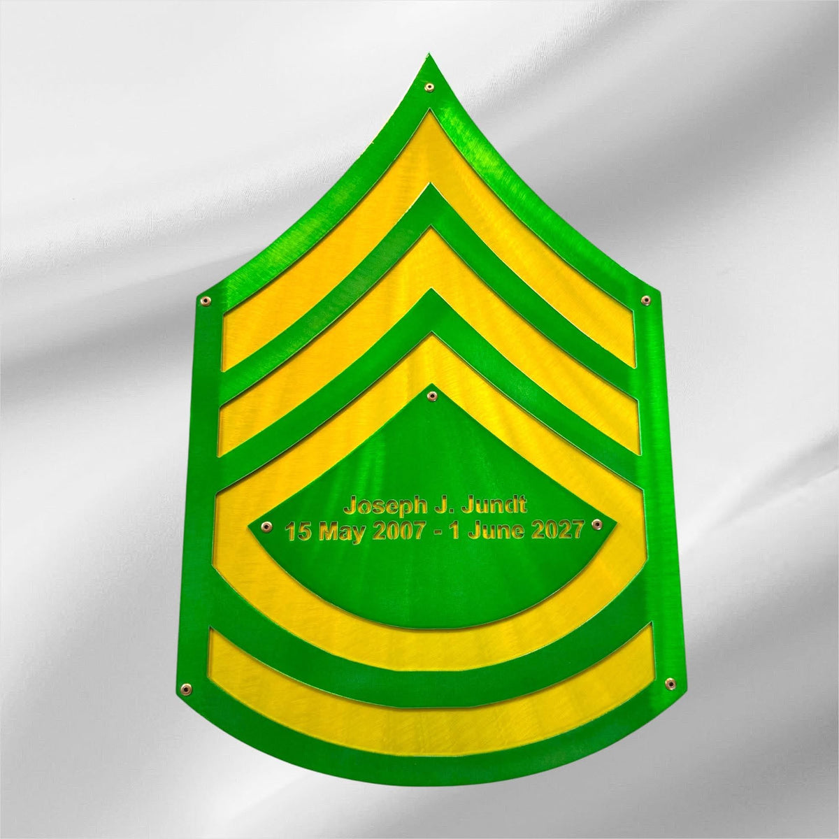 US Army 18" Enlisted Rank Custom Name