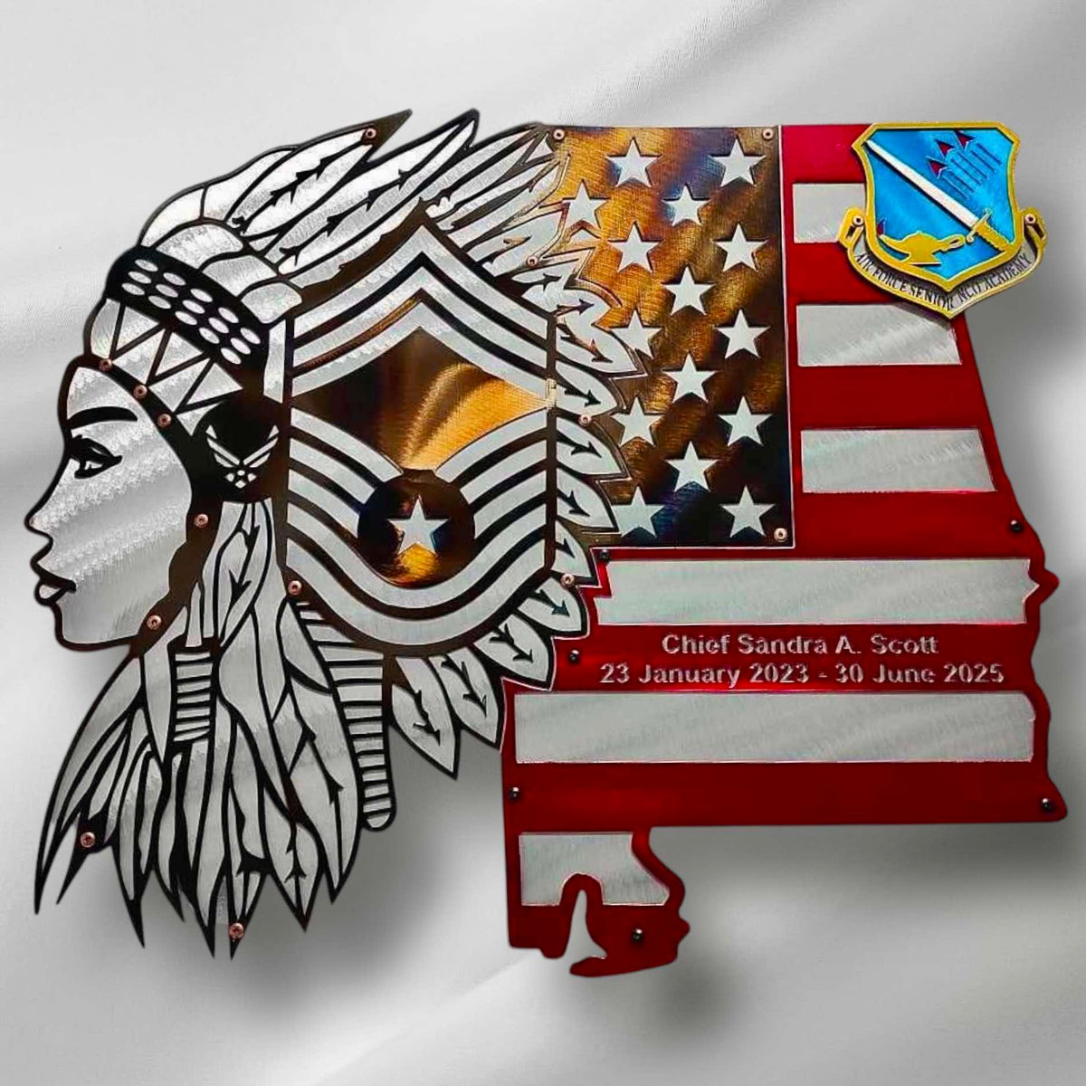USAF Chief Master Sergeant Headdress Alabama Custom