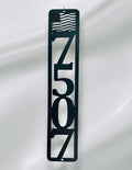 Patriotic Custom Address Sign with American Flag