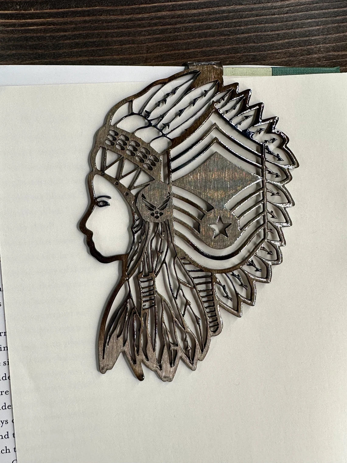 USAF  Non-Custom Chief Master Sergeant CMSgt Headdress Bookmark (4.5")
