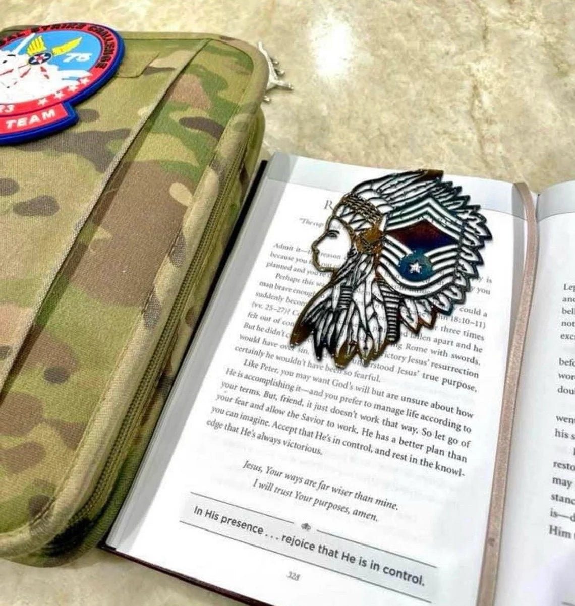 USAF  Non-Custom Chief Master Sergeant CMSgt Headdress Bookmark (4.5")